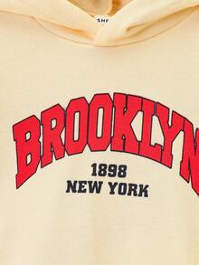 男嬰2入組字母圖案連帽衫