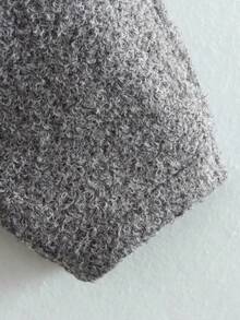 Chaqueta casual de cuello alto con doble bolsillo, otoño - Gris - Ver 7