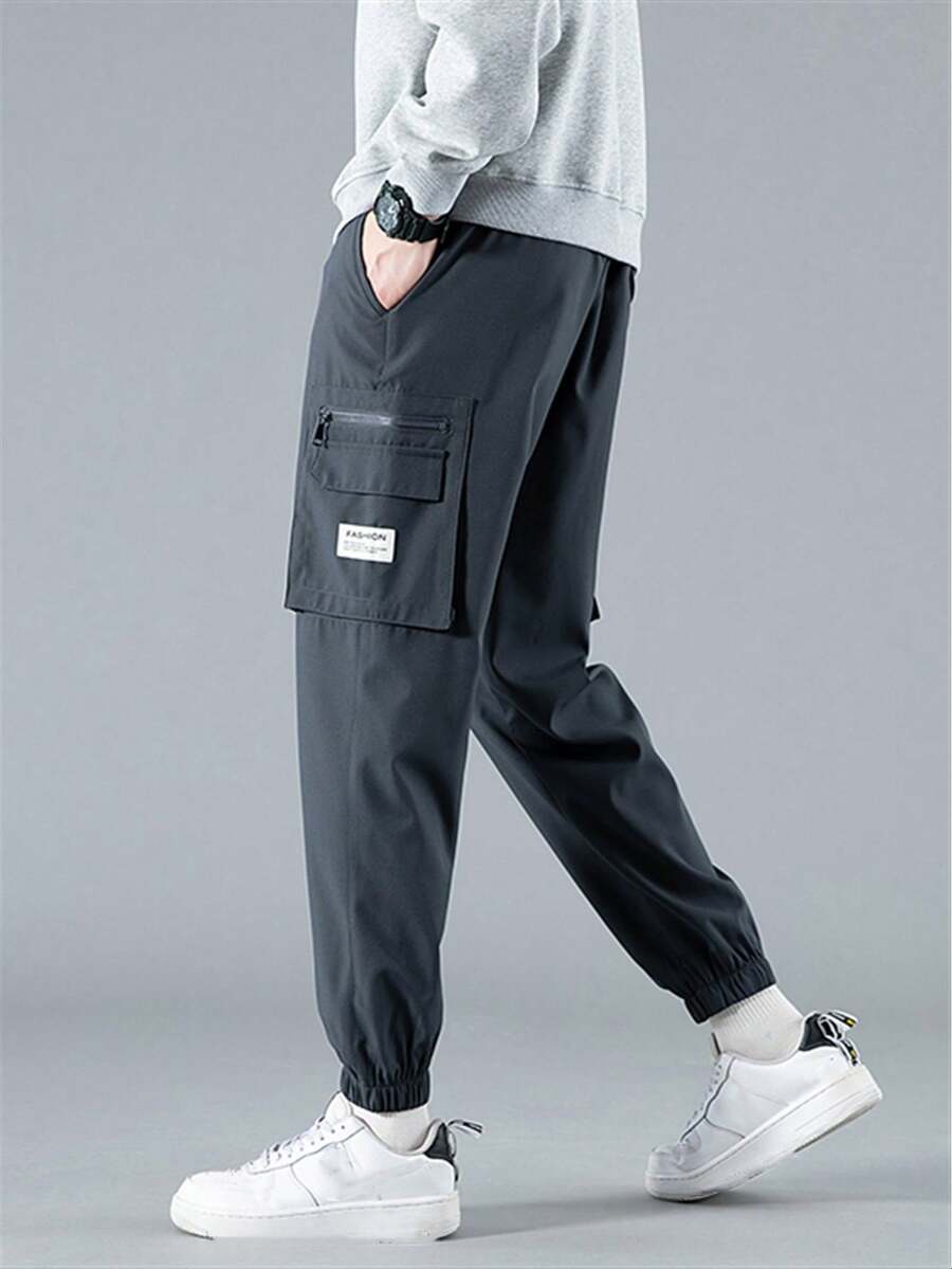 Pantalones para hombre Liso - Gris Oscuro - Ver 1