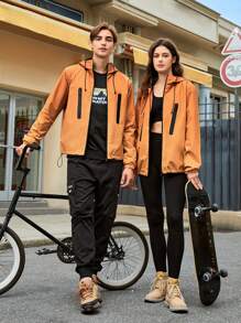 In My Nature Men 1pc Zip Up Hooded Outdoor Jacket