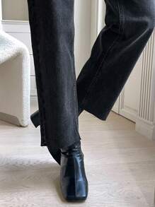 FRIFUL Straight Leg Jeans - Black - View 8