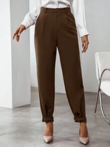 Chiquease Chất rắn Túi nghiêng Quần tây - Cà phê nâu - Xem 3