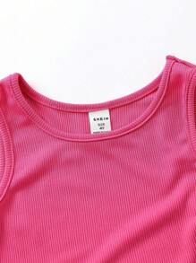 Chica Joven 3 piezas Top tank tejido de canalé - Multicolor - Ver 4