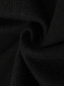 Manfinity EMRG 男款口號和骷髏印花寬鬆連帽衫 - 黑色 - 查看 3