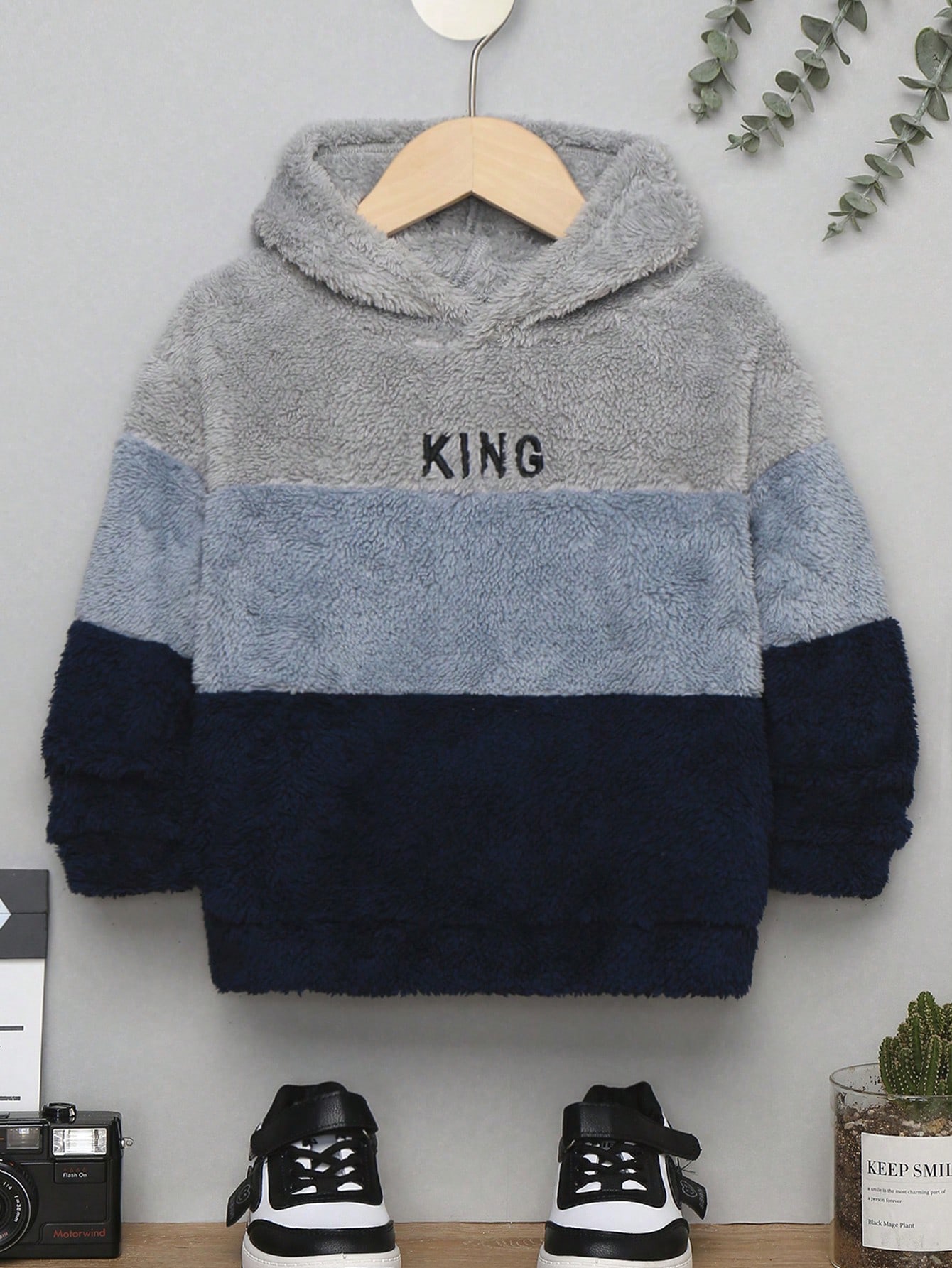 Velvet Colorblock Hoodie