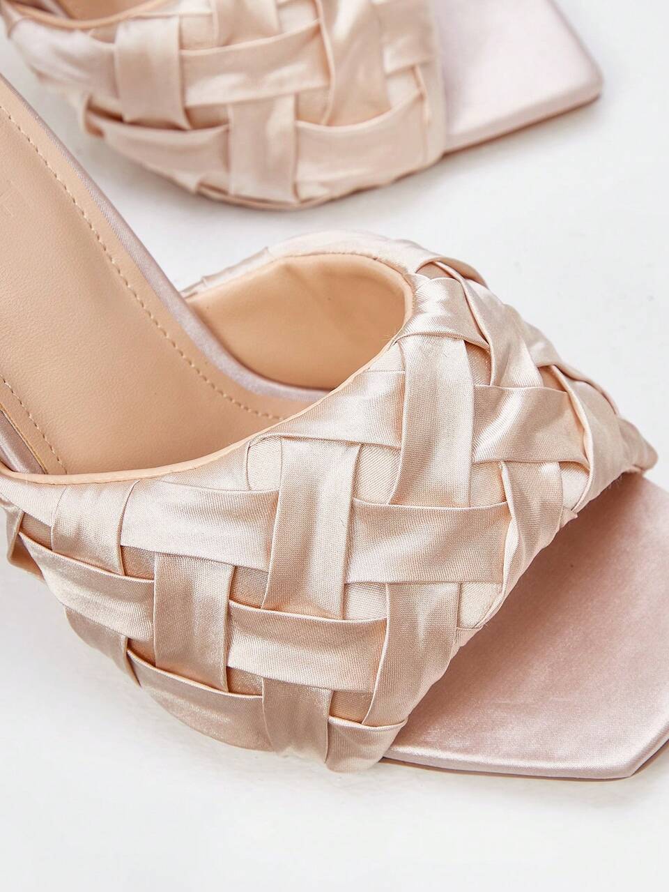 WOVEN HEELED SANDALS
