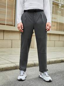 In My Nature Men Solid Belted Outdoor Pants