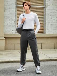 In My Nature Men Solid Belted Outdoor Pants