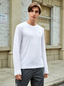 Manfinity Sport Corelite Men Letter Graphic Outdoor Tee - White - View 7