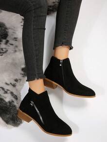 Women's Fashion Boots - Black - View 3