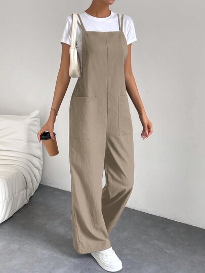 Breezaya Women's Casual Jumpsuit With Adjustable Straps, Suitable For Office, School, And All Seasons