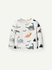 Cozy Pixies Baby Boy 2pcs Dinosaur Print Pocket Patched Tee - Multicolor - View 9