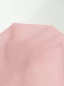 SHEIN EZwear 肩部打結補丁口袋背帶連體短褲 - 藕粉色 - 查看 6