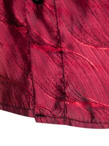 Manfinity AFTRDRK Men Jacquard Button Up Shirt - Burgundy - View 5