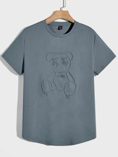 Manfinity VCAY 男士熊壓花T恤