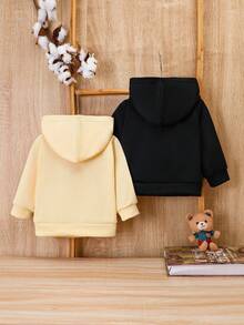 男嬰2入組字母圖案連帽衫