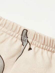 Cozy Pixies Baby Boy Cartoon Graphic Tee & Pants - Apricot - View 7