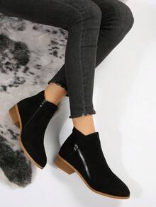 Women's Fashion Boots - Black - View 5