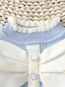 Áo len bé gái - Màu xanh lam - Xem 4