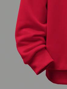 Tween Boy Slogan Graphic Hoodie & Sweatpants - Red - View 4