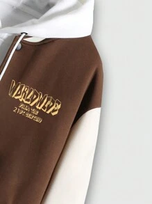 ROMWE MEN Street Life Các bạn Đồ họa Chữ cái Hai âm Áo khoác Đại học Không có áo Hoodie - Nhiều màu - Xem 7