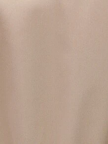 SHEIN LUNE Áo khoác nữ Dây kéo Túi Dải chun màu trơn Giải trí - Màu Khaki - Xem 4