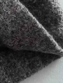 Chaqueta casual de cuello alto con doble bolsillo, otoño - Gris - Ver 9