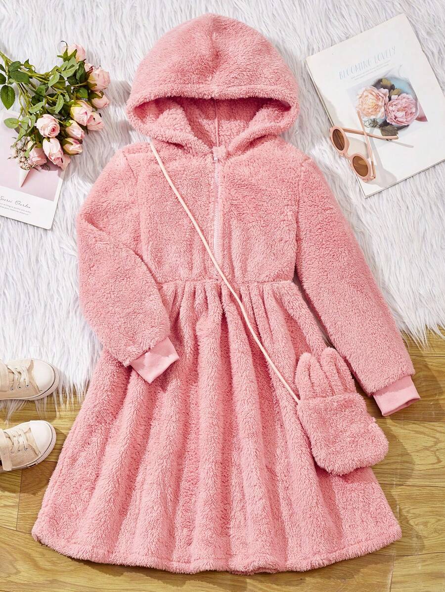 SHEIN 女童（大）洋裝 - 珊瑚粉 - 查看 1