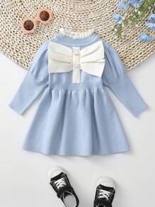 Áo len bé gái - Màu xanh lam - Xem 1