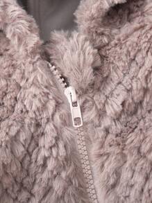 Ung pojke Dragkedja Huva Fluffig Fjäderbeklädnad - Multifärgad - Visa 8