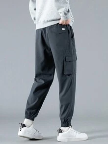 Pantalones para hombre Liso - Gris Oscuro - Ver 2