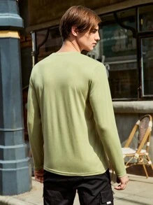 In My Nature Men Patched Detail Outdoor Tee - Mint Green - View 2