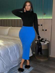 Slaydiva Halvpolokrage Tröjor - Svart - Visa 5