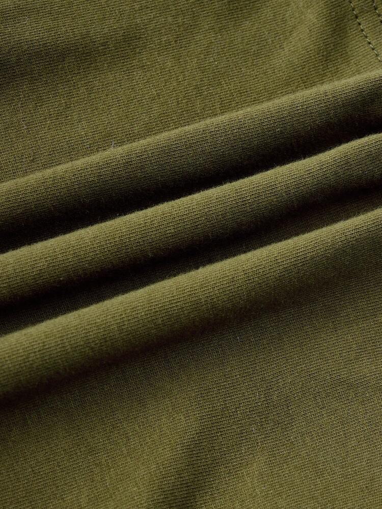 Baby Boy 2pcs Dinosaur Print Pocket Patched Tee