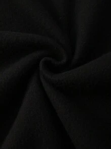 SHEIN Essnce 日月圖案加絨內裏運動衫 - 黑色 - 查看 7