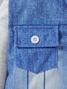 Áo Jacket Con Trai Túi Nút phía trước Lá thư Giải trí - Nhiều màu - Xem 5