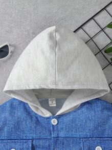 Áo Jacket Con Trai Túi Nút phía trước Lá thư Giải trí - Nhiều màu - Xem 3