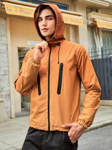 In My Nature Men 1pc Zip Up Hooded Outdoor Jacket