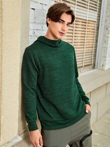 In My Nature Men Solid Outdoor Hoodie - Army Green - View 5