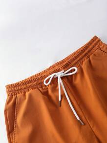 Manfinity RSRT 鬆身款式男士和服風格幾何印花上衣和短褲,附帶拉繩腰帶 - 彩色 - 查看 7