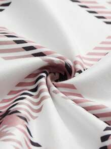 Cami Top & Plaid Print Bow Front Shorts & Pants PJ Set / Pajama Set Bow Tie - Multicolor - View 4