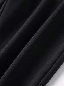 SHEIN Bộ 3 áo len cổ cao dệt kim thường ngày cho bé trai, quần chạy bộ dệt kim và áo vest đệm lông cừu, dày - Nhiều màu - Xem 10