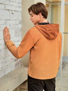 In My Nature Men 1pc Zip Up Hooded Outdoor Jacket