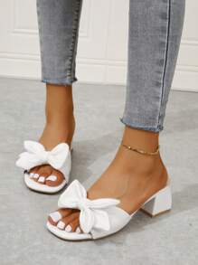 女式高跟涼鞋 - 白色 - 查看 5