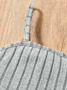 SHEIN 女大童小高領超短款上衣&吊帶洋裝 - 薄荷綠 - 查看 4