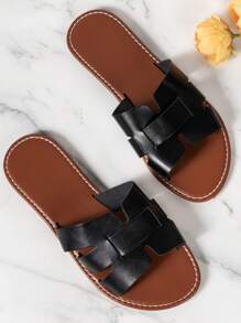 Sandalias Planas - Negro - Ver 5