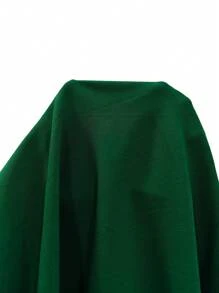 SHEIN Clasi Plus Notched Neckline Flare Sleeve Blouse - Dark Green - View 7