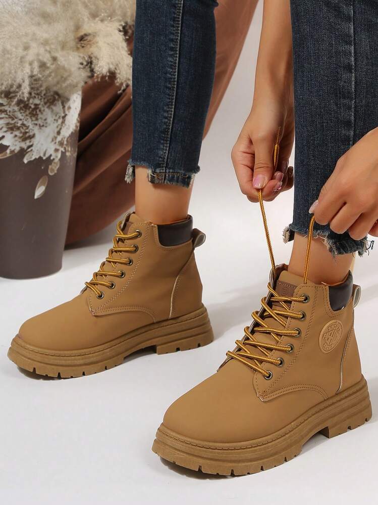 Women s Trendy Fashionable Autumn winter Boots Outer Wear SHEIN USA