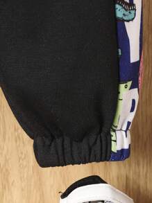 男嬰字母圖案衛衣和衛褲