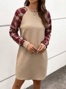 SHEIN LUNE Đầm Sọc ca rô Giải trí - Nhiều màu - Xem 3